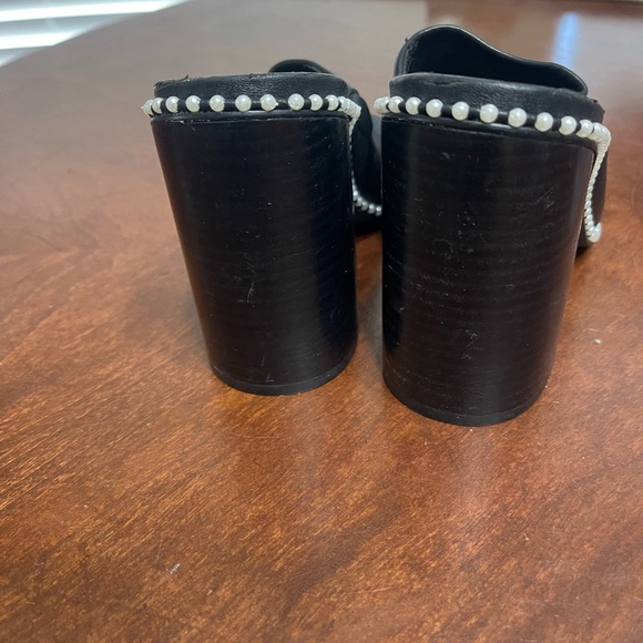 Steve Madden Leather Block Heel Pearl  Decoded Sandals - Picture 6 of 12